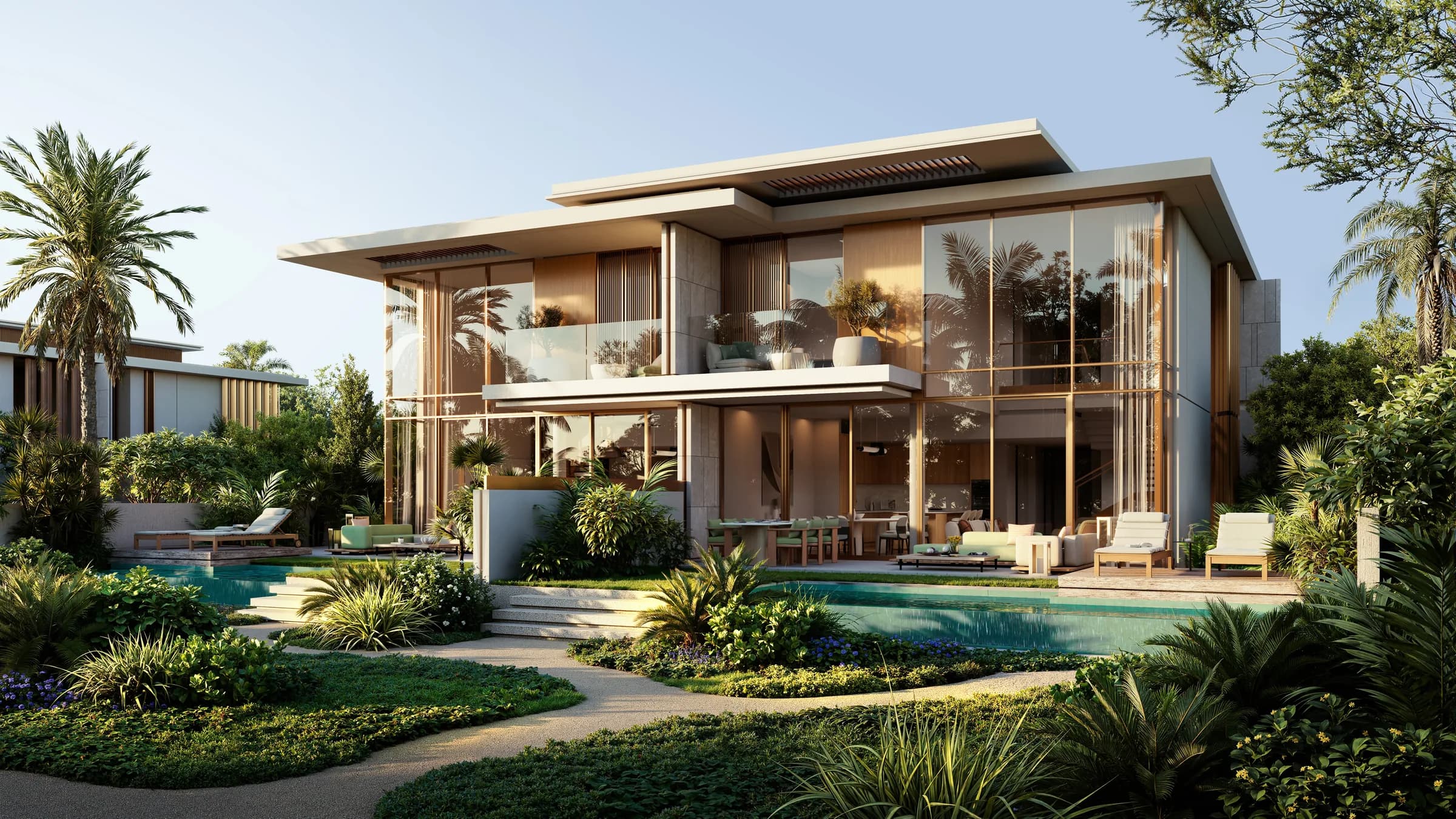Attached villa entrance at Bay Estate, Island E, Dubai Islands by Nakheel