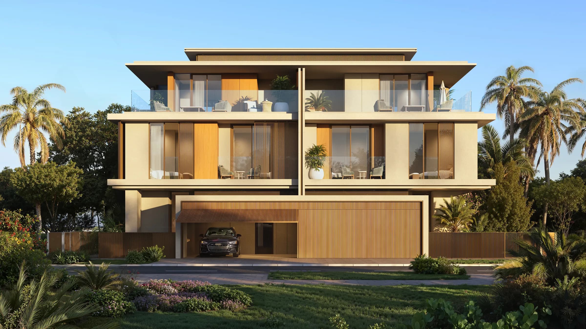 4 bedroom plus attached villa exterior at Bay Estate, Island E, Dubai Islands by Nakheel