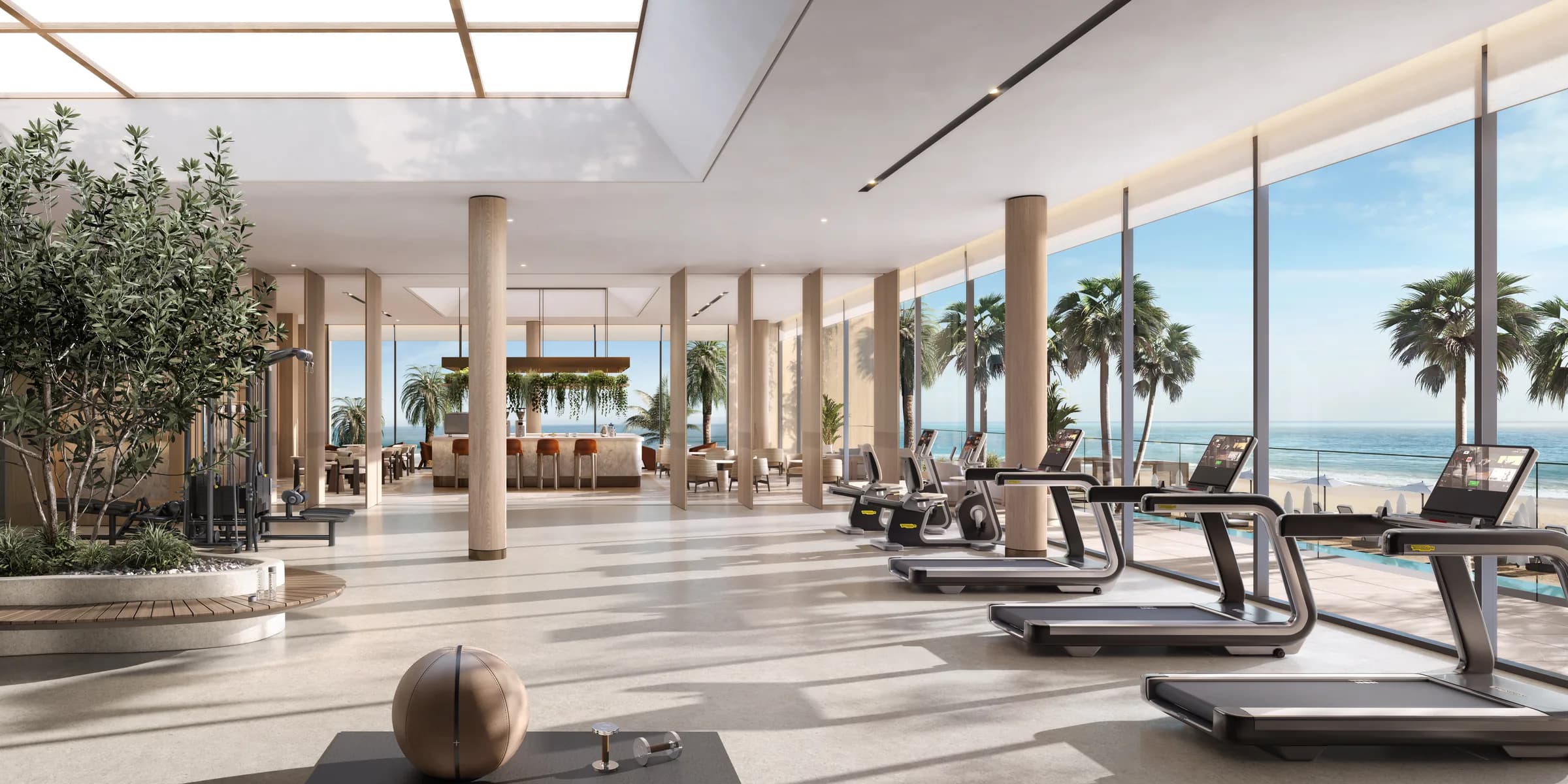 Gym and cafe at Bay Estate, Island E, Dubai Islands by Nakheel