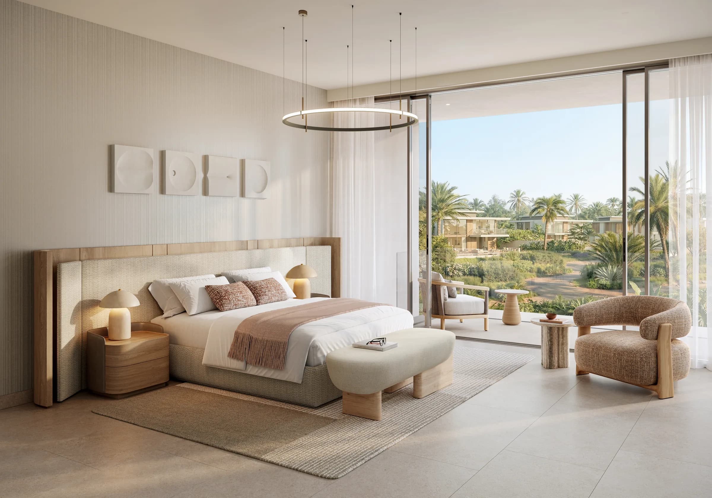 Townhouse master bedroom at Bay Estate, Island E, Dubai Islands by Nakheel