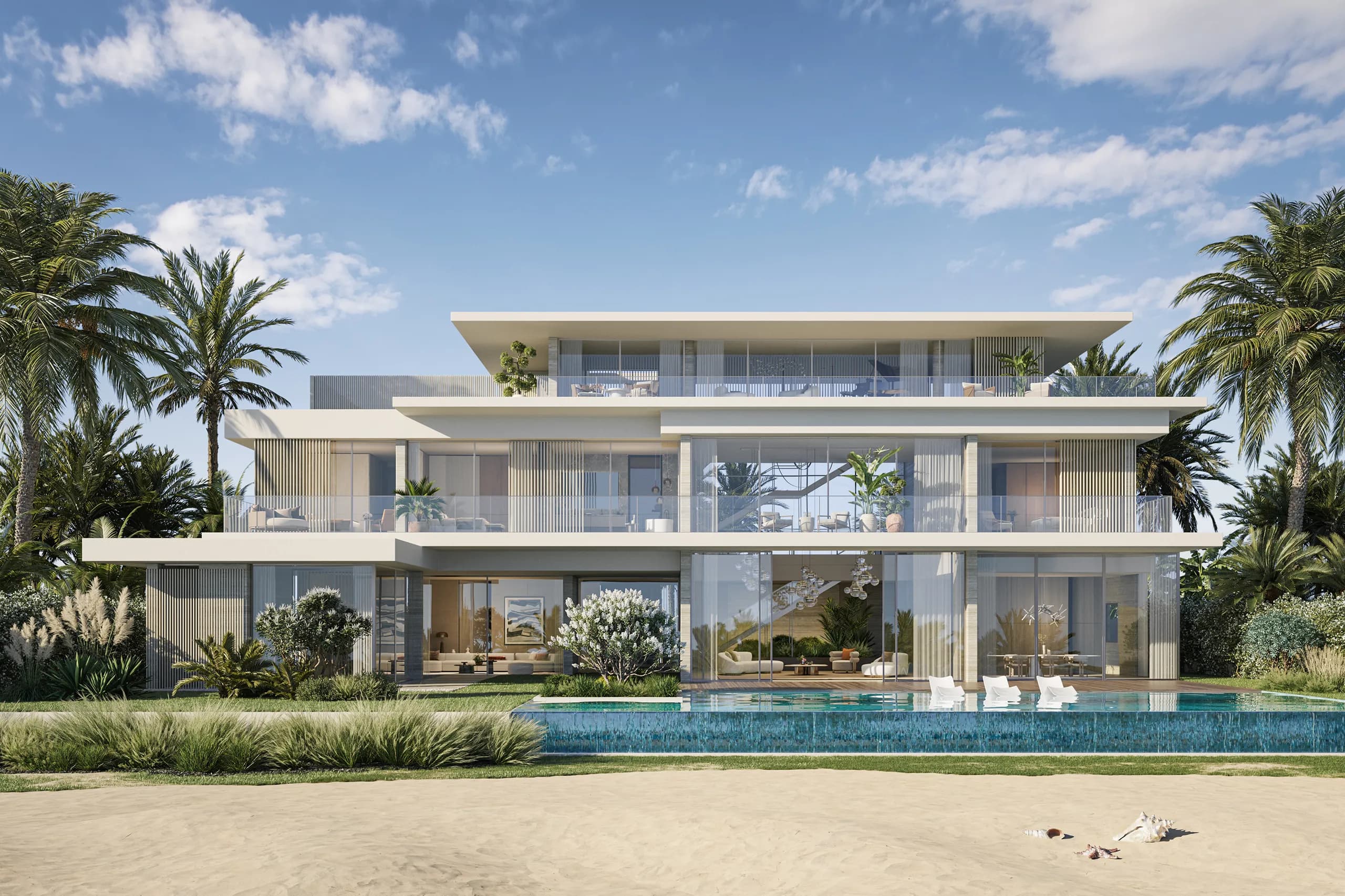 Beachfront Villas typology at Bay Villas, Dubai Islands by Nakheel