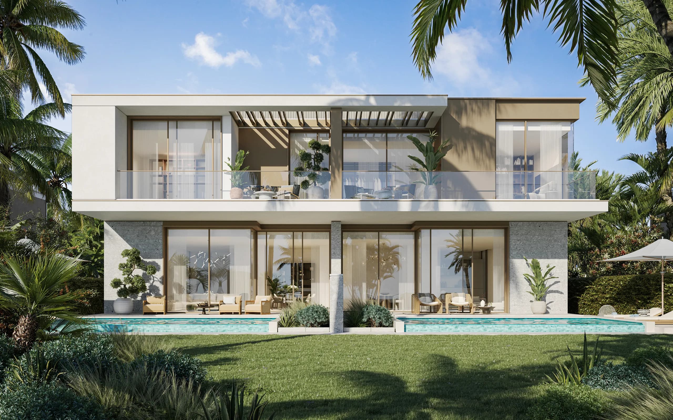 Semi-Detached Villas typology at Bay Villas, Dubai Islands by Nakheel