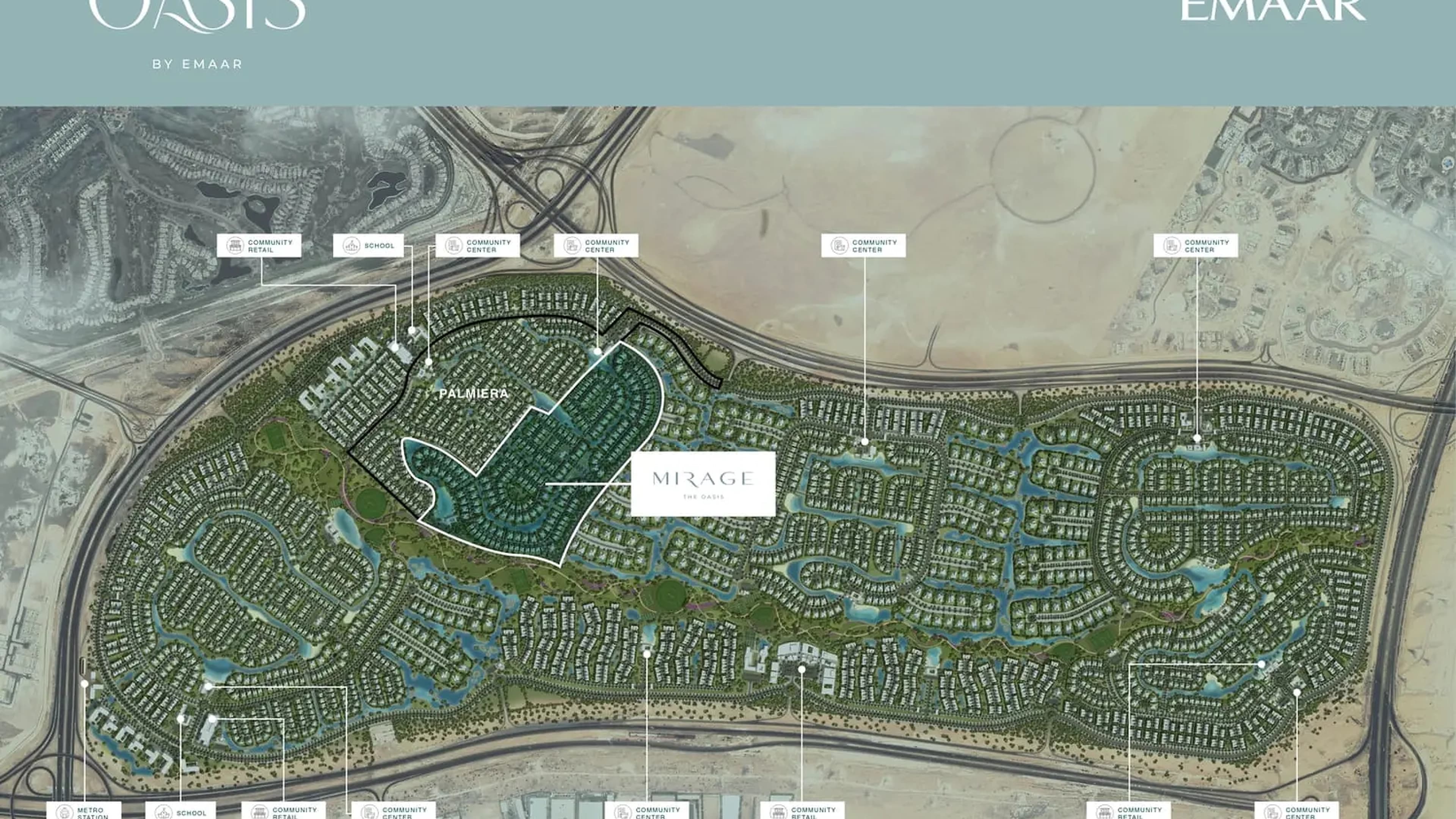 Mirage at The Oasis masterplan at The Oasis by Emaar