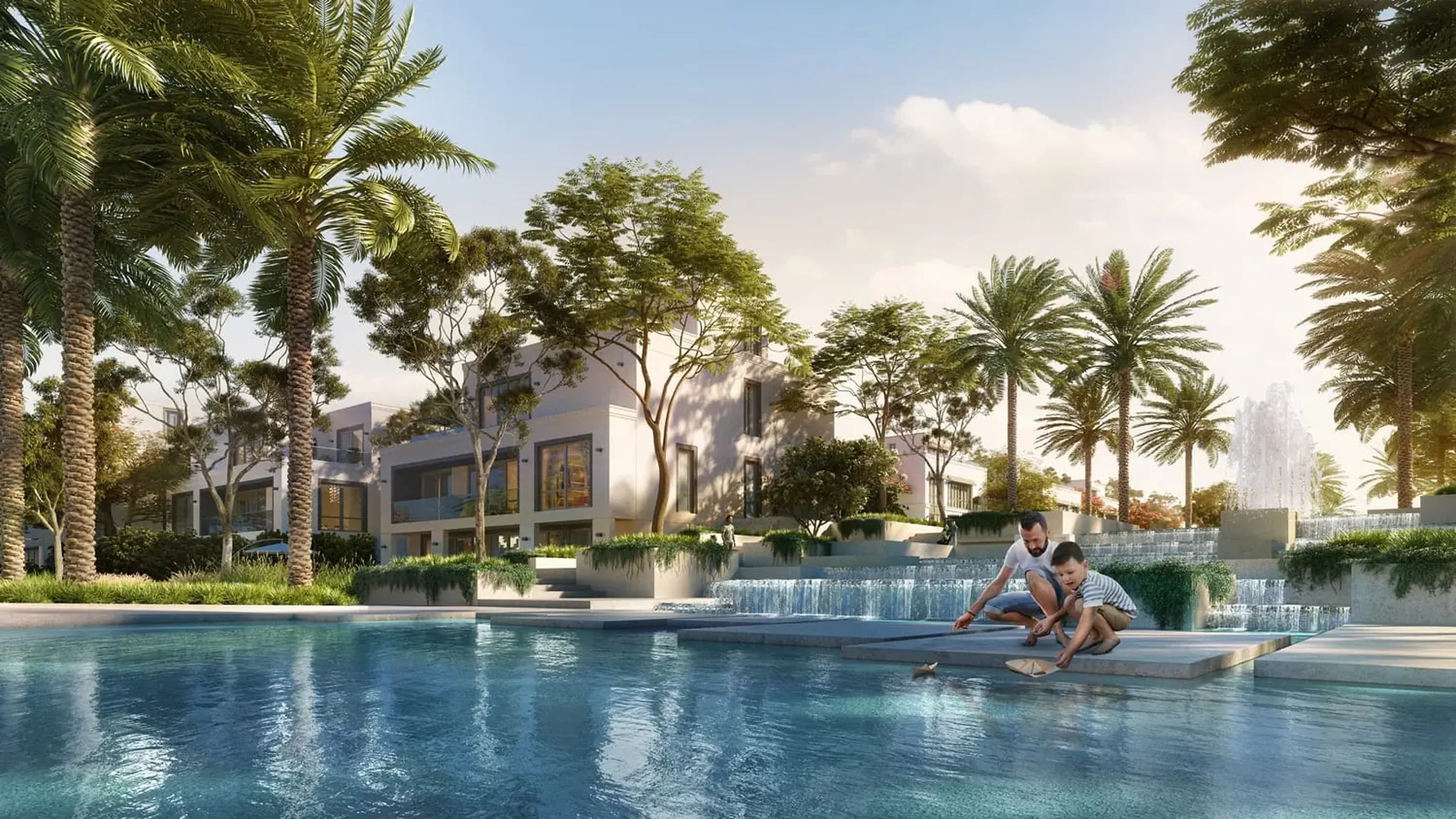 Palmiera family lagoon and water feature in the community